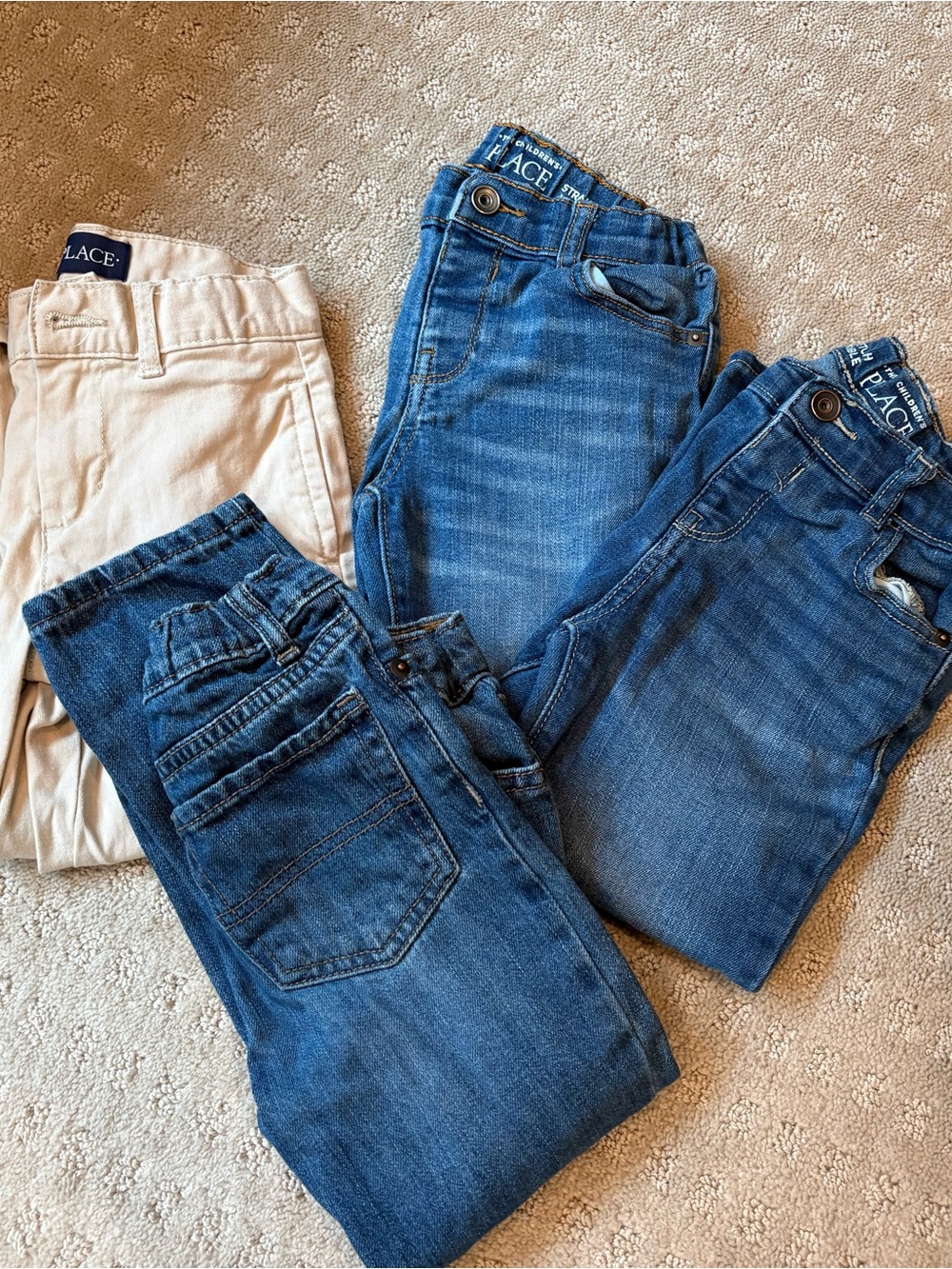 The Children's Place Jeans - Blue and Cream Stretch Denim